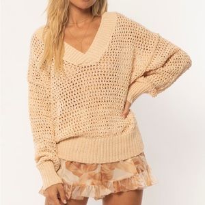 Heat Wave Amuse Society long Sleeve Knit sweater